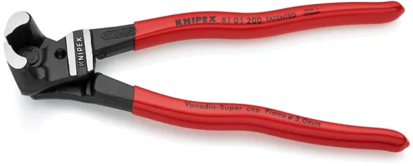 Knipex Bultsax med hög hävstång, svart atramentiserad, plastbelagd 200 mm