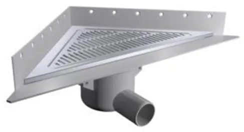 Purus Corner golvavloppssats Ø50 mm horisontell med