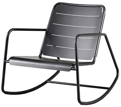 Gungstol Cane-Line Copenhagen - Lavagrå / Aluminium