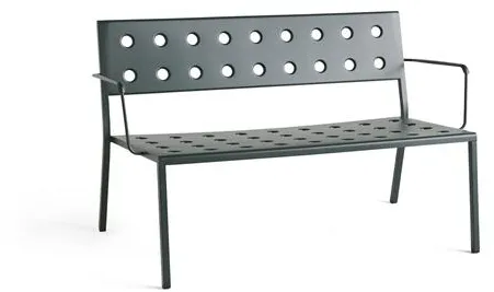 HAY Balcony Lounge Bänk med Armstöd Dark Forest