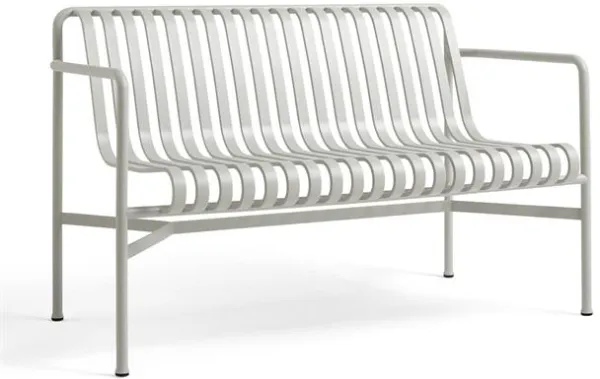HAY Palissade Dining Bänk med Armstöd Sky Grå