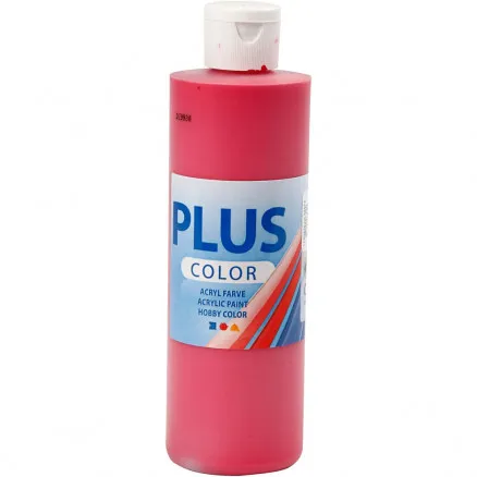 Plus Color hobbyfärg, primärröd, 250 ml/ 1 fl.