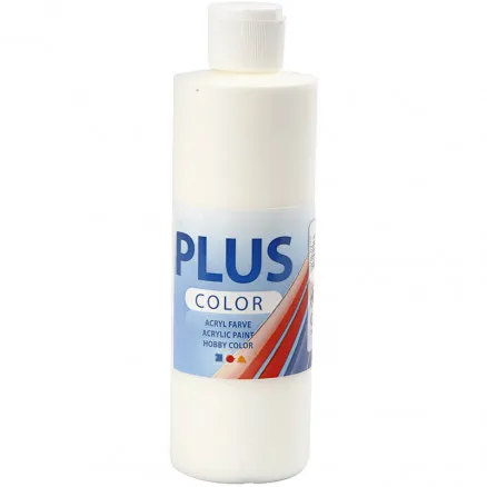 Plus Color hobbyfärg, off white, 250ml