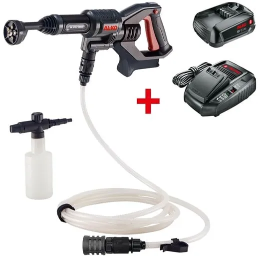 AL-KO Högtryckstvätt Batteridriven tvätt PW 1850 18 V med batteri och laddare