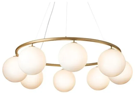 Nuura Miira 8 Circular Taklampa Mässing/Opal