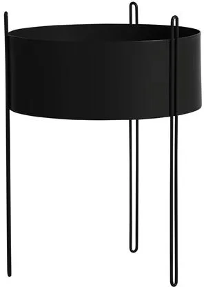 Woud Pidestall Inomhusväxt Stor Svart