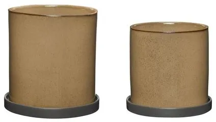 Hübsch Era Blomkruka Beige Set om 2