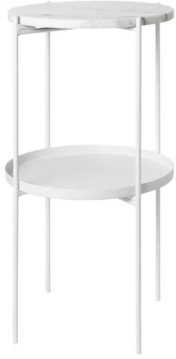 Cozy Living Fryd Sängbord Marmor/Snövitt