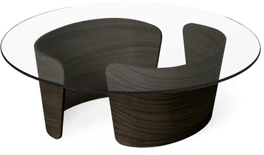 Sibast Furniture No 7 Loungebord Ø90 Låg Mörkoljad Ek/Glas