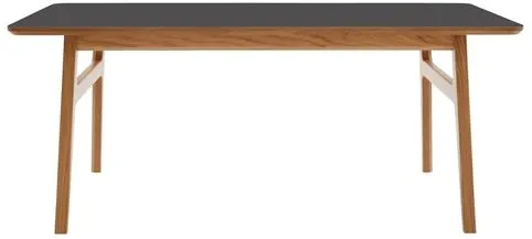 Magnus Olesen Freya Soffbord i massiv ek lackerad/svart linoleum 4023 Forbo L 120 x B 60 x H 50