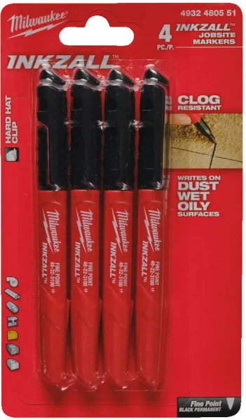 Milwaukee Permanent Marker Spets 4 stycken
